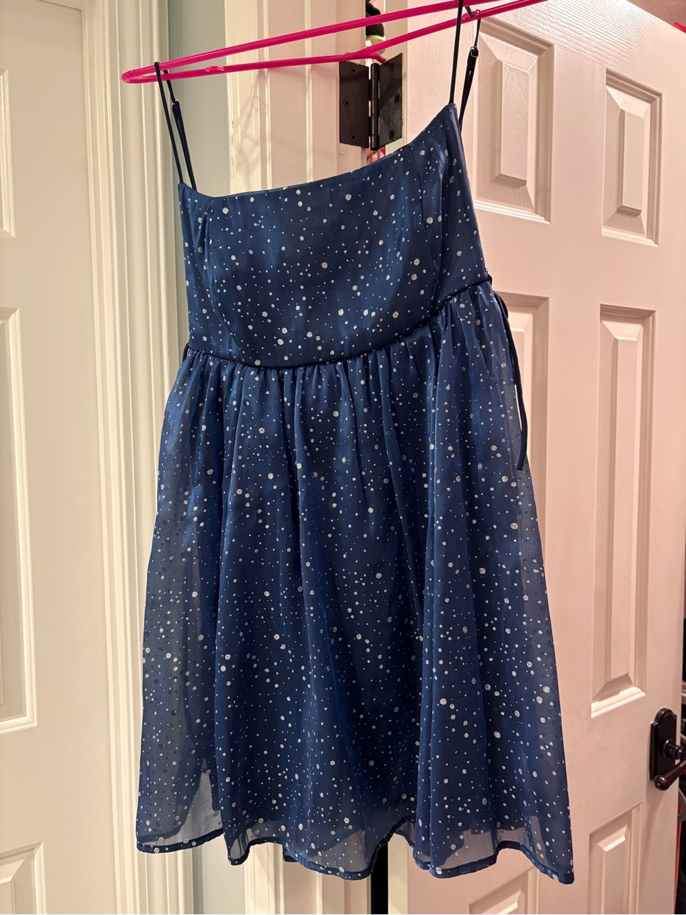 Lucy in the Sky Blue and Silver Flowy Dress
